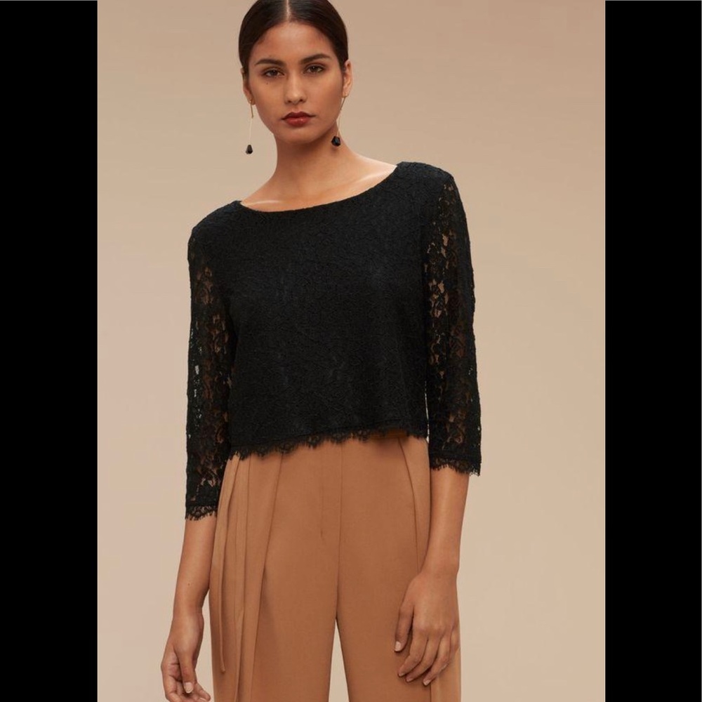 Babaton Stuart Lace Crop Top